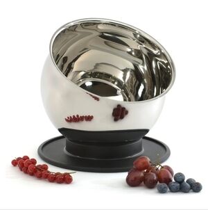 BergHOFF Zeno Mirror Finish Mixing Bowl with Lid/Stand, Stainless Steel, Silver